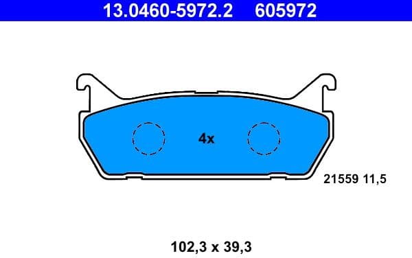 Brake Pad Set, disc brake 13.0460-5972.2
