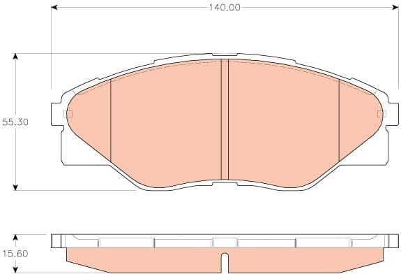 Brake Pad Set, disc brake GDB3532 - image 2