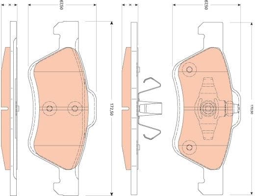 Brake Pad Set, disc brake GDB1752 - image 3