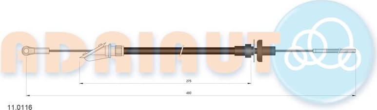 Cable Pull, clutch control 11.0116