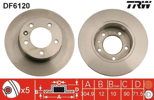 Brake Disc DF6120 - image 3
