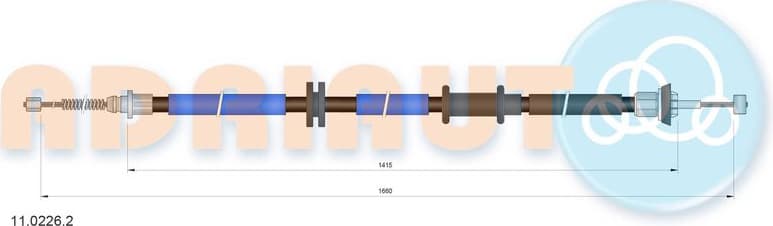 Cable Pull, parking brake 11.0226.2