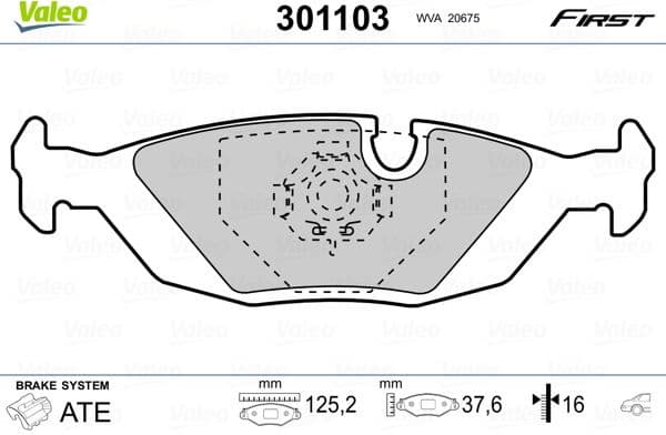 Brake Pad Set, disc brake ESSENTIAL 301103