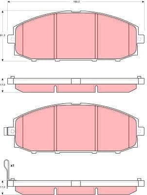 Brake Pad Set, disc brake GDB3361 - image 3