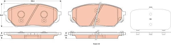 Brake Pad Set, disc brake GDB3527 - image 3