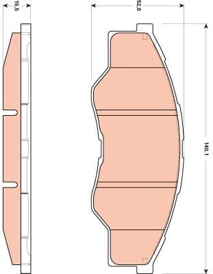 Brake Pad Set, disc brake GDB3500 - image 2