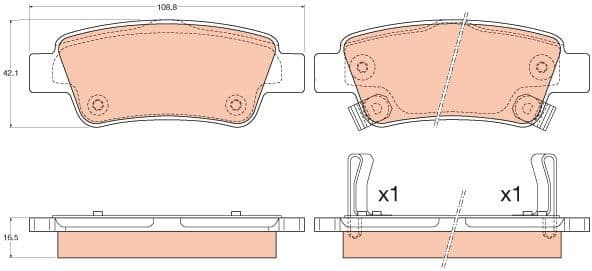 Brake Pad Set, disc brake GDB3576 - image 3