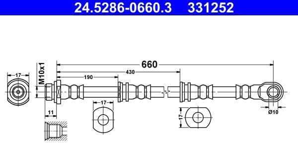 Brake Hose 24.5286-0660.3