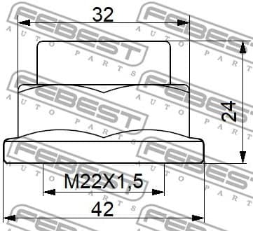Nut, kingpin 0498-NHUB01 - image 2