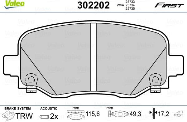 Brake Pad Set, disc brake ESSENTIAL 302202