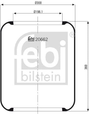 Bellow, air suspension 20662