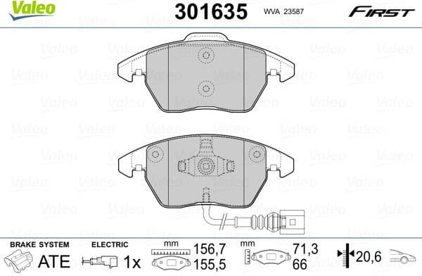 Brake Pad Set, disc brake ESSENTIAL 301635