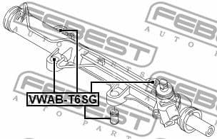 Mounting, steering gear VWAB-T6SG - image 2