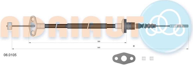 Cable Pull, clutch control 06.0105