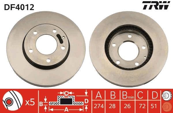 Brake Disc DF4012 - image 3