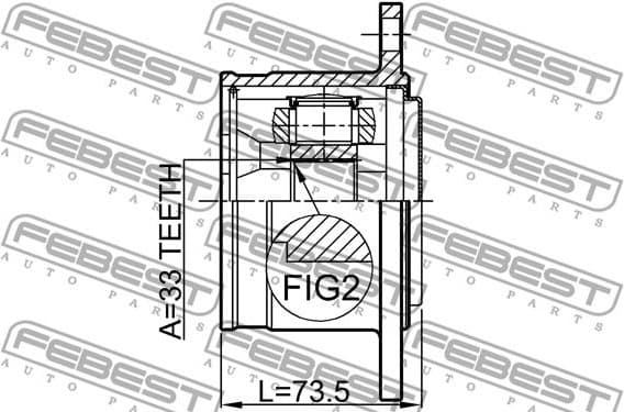 Joint Kit, drive shaft 0411-V75RH - image 2