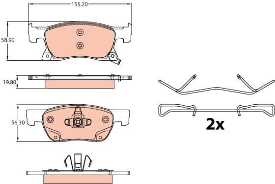 Brake Pad Set, disc brake GDB2138 - image 2