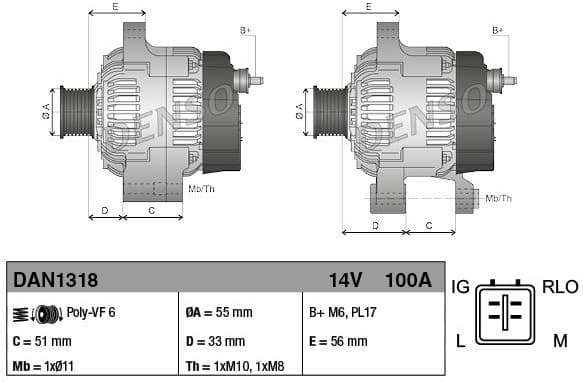 Alternator DAN1318 - image 3