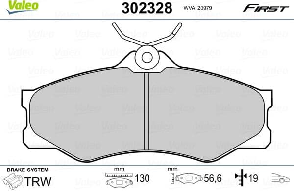 Brake Pad Set, disc brake ESSENTIAL 302328