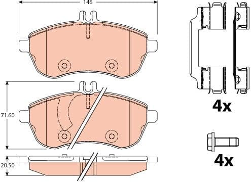 Brake Pad Set, disc brake GDB2056 - image 4