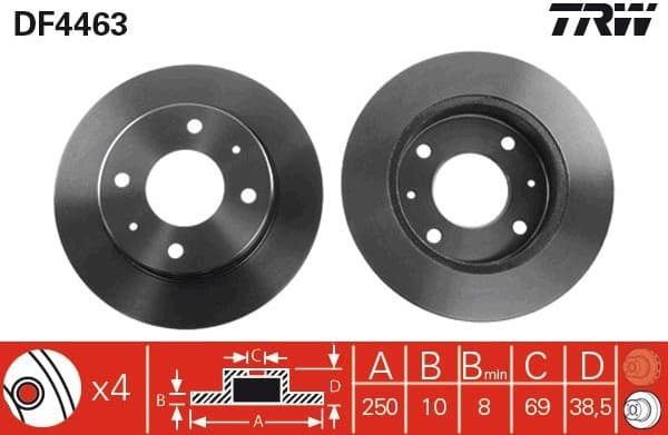 Brake Disc DF4463 - image 3