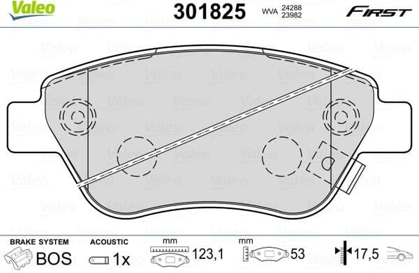 Brake Pad Set, disc brake ESSENTIAL 301825