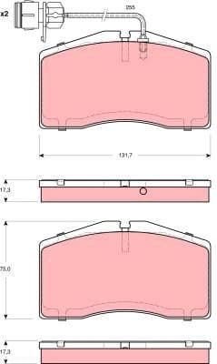 Brake Pad Set, disc brake GDB1523 - image 2