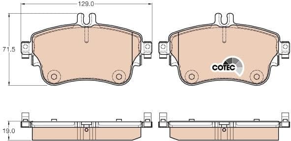 Brake pads front, Top Quality GDB1933 - image 3