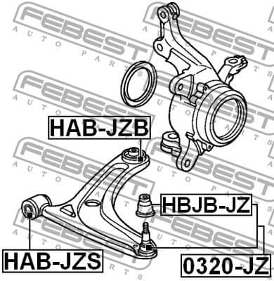 Mounting, control/trailing arm HAB-JZS - image 2