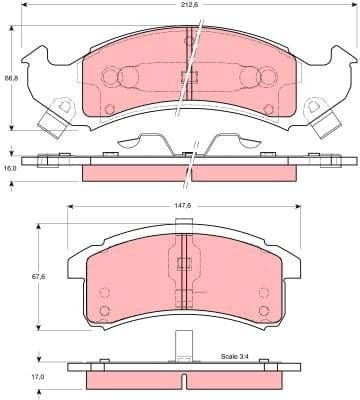 Brake Pad Set, disc brake GDB4000 - image 2