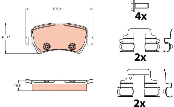 Brake Pad Set, disc brake GDB2125 - image 2