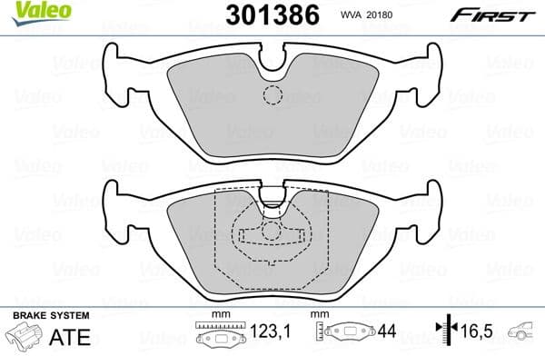 Brake Pad Set, disc brake ESSENTIAL 301386