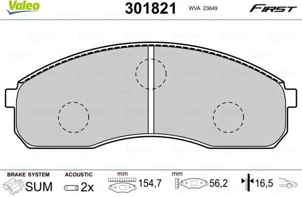 Brake Pad Set, disc brake ESSENTIAL 301821