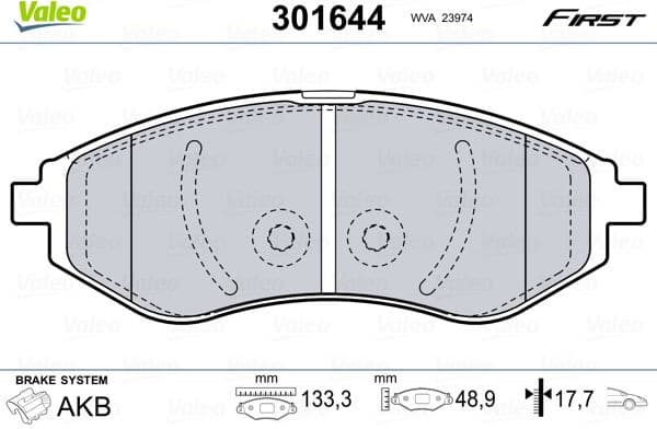Brake Pad Set, disc brake ESSENTIAL 301644