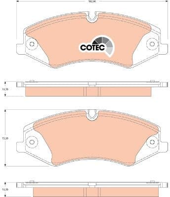 Brake pads front, Top Quality GDB1825 - image 3