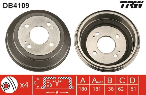 Brake Drum DB4109 - image 3