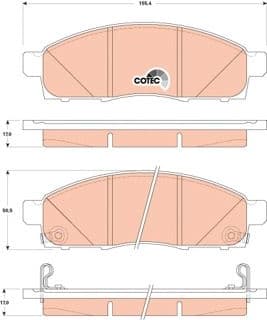 Brake Pad Set, disc brake COTEC GDB3502 - image 3