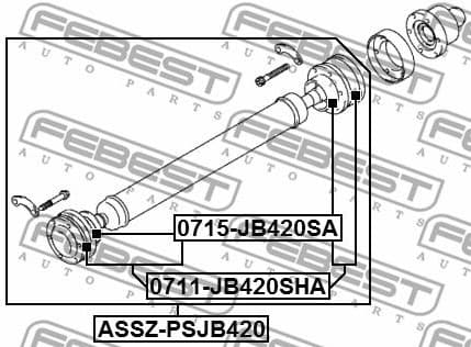Propshaft, axle drive ASSZ-PSJB420 - image 2
