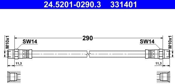 Brake Hose 24.5201-0290.3