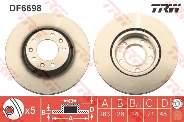Brake Disc DF6698 - image 2