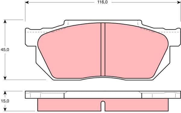 Brake Pad Set, disc brake GDB358 - image 2
