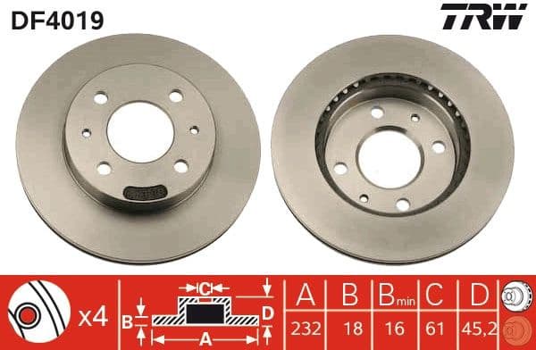 Brake Disc DF4019 - image 3