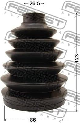 Bellow Kit, drive shaft 0417P-KB4 - image 2