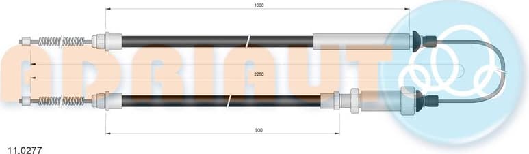 Cable Pull, parking brake 11.0277