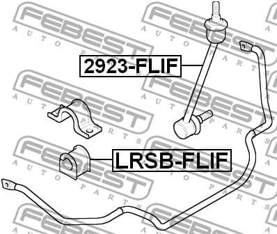Link/Coupling Rod, stabiliser bar 2923-FLIF - image 2
