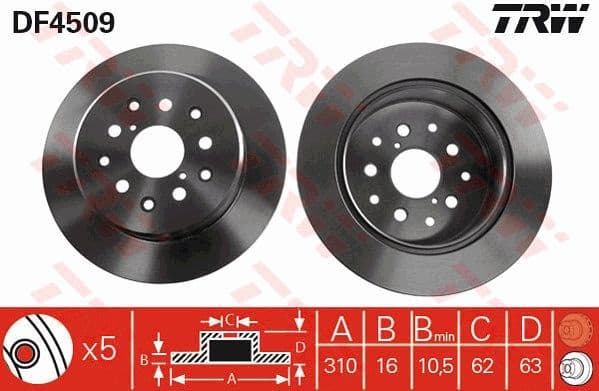 Brake Disc DF4509 - image 2