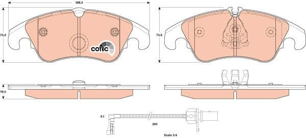 Brake pads front, Top Quality GDB1908 - image 3