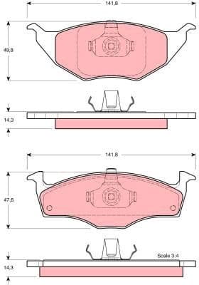 Brake Pad Set, disc brake GDB1375 - image 2