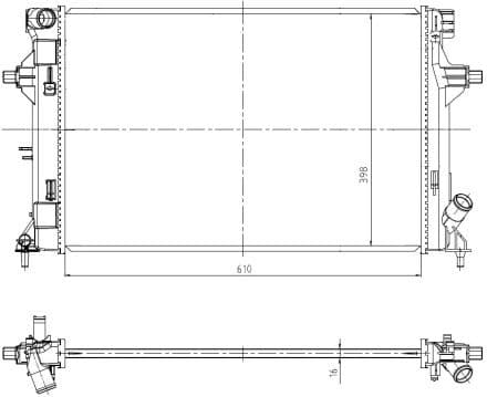 Radiator, engine cooling 550035
