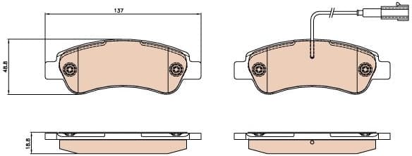 Brake pads rear, Top Quality GDB2068 - image 4